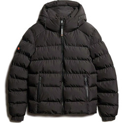 Superdry Hooded Sports Ανδρικό Μπουφάν Χειμωνιάτικο Puffer Μαύρο M5011905A-02A