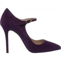 Mourtzi Γόβες Suede με Τακούνι Στιλέτο & Μπαρέτα Μωβ 10/1004166