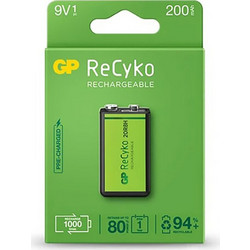 Gp Recyko 9V 6F22 200mAh 1τμχ
