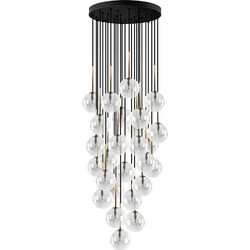 TK Lighting Nilos Κρεμαστό Φωτιστικό Οροφής Πολύφωτο Μαύρο 10099