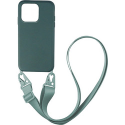 Sonique Silicone Strap Back Cover Green (iPhone 13 Pro Max)