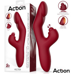 IntoYou Action Velter Δονητής Rabbit 22cm Κόκκινος