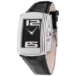 Chronotech Γυναικείο Ρολόι με Μαύρο Δερμάτινο Λουράκι CT7017B-04