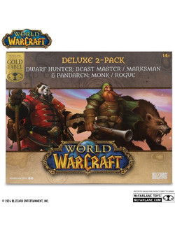 McFarlane World Of Warcraft Dwarf Hunter Beast Master & Pandaren Monk 2-Pack 15cm