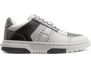 Tommy Jeans Γυναικεία Sneakers Εκρού Ανθρακί EN0EN02591-TRH