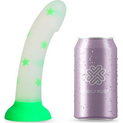 Engily Ross Confetti Star Ρεαλιστικό Dildo με Βεντούζα 17cm Πράσινο Clear