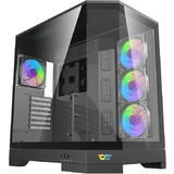 Darkflash DQX90 Black Gaming Midi Tower Κουτί Υπολογιστή RGB με Πλαϊνό Παράθυρο
