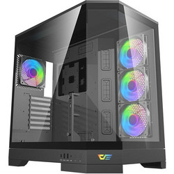 Darkflash DQX90 Black Gaming Midi Tower Κουτί Υπολογιστή RGB με Πλαϊνό Παράθυρο