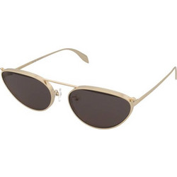 Alexander McQueen AM0424S 001 Γυναικεία Γυαλιά Ηλίου Cat Eye Μεταλλικά Χρυσά με Μαύρο Φακό