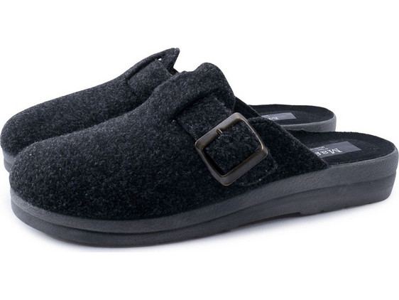 Love4shoes Χειμερινές Ανδρικές Παντόφλες Μαύρες 300-0100