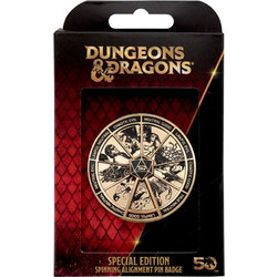 FaNaTtik Dungeons & Dragons 24k Gold Plated Alignment Spinner Pin