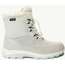 Jack Wolfskin Γυναικεία Μποτάκια Χιονιού Εκρού Αδιάβροχα με Γούνα 40541015