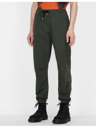 Armani Exchange Ανδρικό Παντελόνι Φόρμας με Λάστιχο Χακί 6KZP16ZNVDZ1863