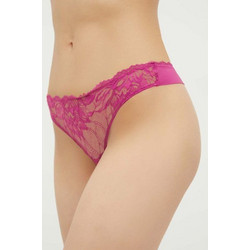 Calvin Klein Seductive Comfort Γυναικείο String με Δαντέλα Φούξια 000QF6397E-VID
