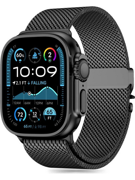 Tech-Protect Milano Λουράκι Μεταλλικό Black (Apple Watch 44 / 45 / 46 / 49mm)