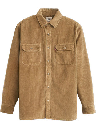 Levi's Jackson Worker Ανδρικό Πουκάμισο Κοτλέ Μακρυμάνικο Κανονική Γραμμή Overshirt Μπεζ 19573-0229