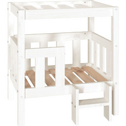 vidaXL Υπερυψωμένο Κρεβάτι Σκύλου Λευκό 65.5x43cm 822373