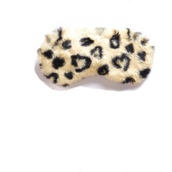 Animal Print Μάσκα Ύπνου Πολυεστερική Μπεζ Μαύρη