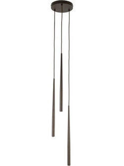 TK Lighting Piano Κρεμαστό Φωτιστικό Οροφής Τρίφωτο G9 Καφέ Φ20cm 10109
