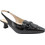 Desiree Γόβες Slingback Λουστρίνι με Λεπτό Χαμηλό Τακούνι Μαύρες ELBA17