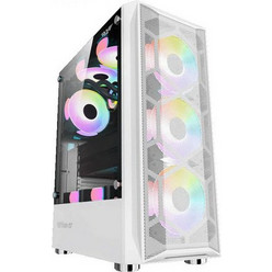 Armaggeddon Tritron 2 White Gaming Midi Tower Κουτί Υπολογιστή RGB με Πλαϊνό Παράθυρο