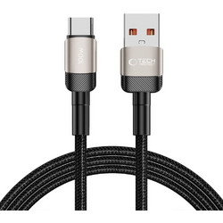 Tech-Protect Braided USB-A to USB-C 100W 2m Black Grey 5906203690756