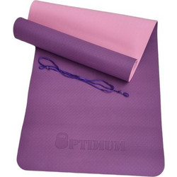 Optimum Στρώμα Γυμναστικής Yoga / Pilates Μωβ με Ιμάντα Μεταφοράς 183x61x0.6cm