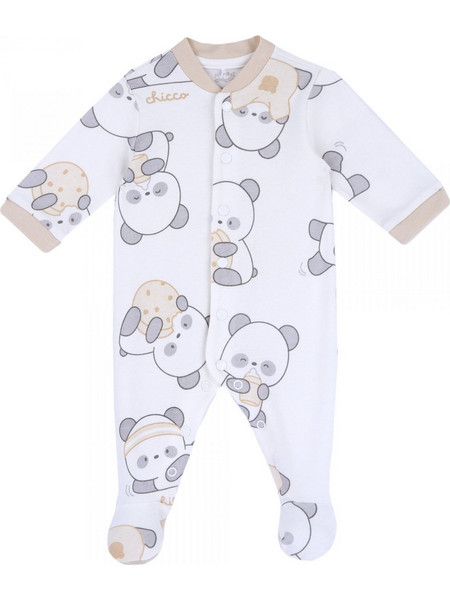Chicco Φορμάκι Μακρυμάνικo Λευκό Μπεζ 07868