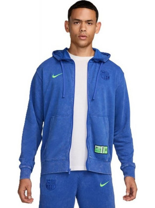 Nike Barcelona Club Third Ανδρική Ζακέτα Φούτερ με Κουκούλα και Φερμουάρ Μπλε FQ2999-405