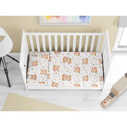 Dimcol Lion Cub 530 Βρεφικό Πάπλωμα Κούνιας 160x120cm Λευκό Μπεζ