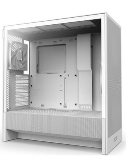 NZXT H5 Flow 2024 White Gaming Midi Tower Κουτί Υπολογιστή RGB με Πλαϊνό Παράθυρο