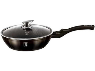 Berlinger Haus Metallic Line Shiny Τηγάνι Αλουμινίου Αντικολλητικό με Καπάκι 24cm BH-6607T
