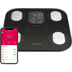 Sencor SBS 9002BK Smart Ζυγαριά με Λιπομέτρηση & Bluetooth