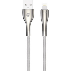 Forever Sleek Braided USB-A to Lightning Cable 1m White 5900495082688