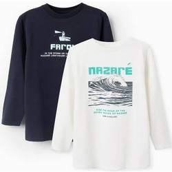 Zippy Σετ Παιδικά T-Shirt Μακρυμάνικα Λευκό Navy Μπλε 3107106402
