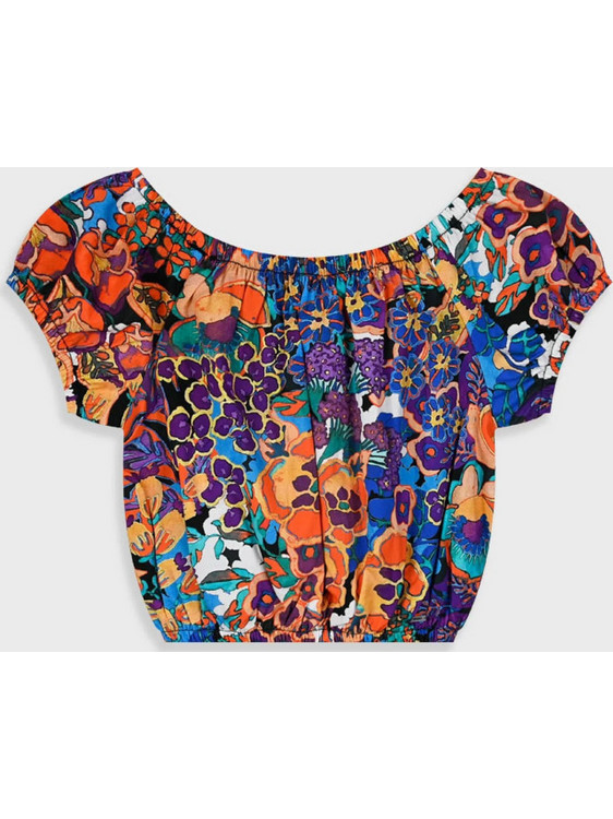 Energiers Παιδικό Crop Top Κοντομάνικο Πολύχρωμο 16-225204-4