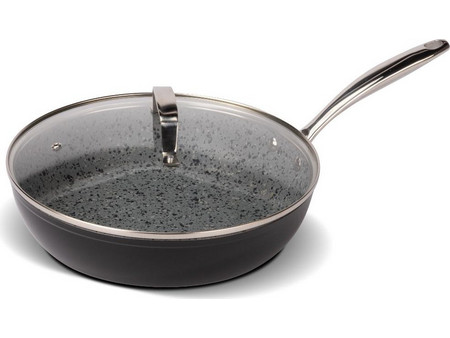 Lamart Granit LT1262 Τηγάνι Αλουμινίου Αντικολλητικό Επίστρωση Γρανίτη με Καπάκι 28cm LT1262
