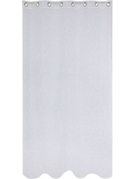 Home ESPRIT Κουρτίνα Παραθύρου Floral με Τρουκς 140x260 Λευκή