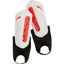 Puma Ultra Light Ankle Επικαλαμίδες Ποδοσφαίρου Λευκές Πορτοκαλί 030991-01