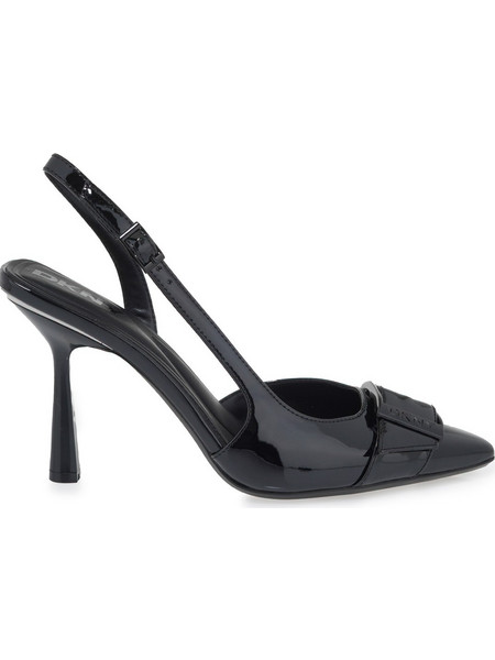 DKNY Γόβες Slingback Λουστρίνι με Λεπτό Ψηλό Τακούνι Μαύρες K1533900