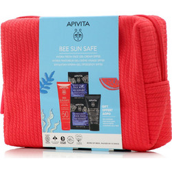 Apivita Bee Sun Safe Hydra Fresh SPF50 50ml + Black Detox Cleansing Gel 50ml + Sea Lavender Face Mask 2x8ml