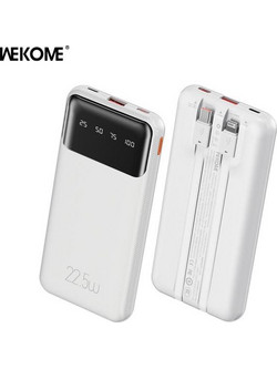 Wekome WP-63 Power Bank 10000mAh 22.5W Quick Charge 3.0 & Power Delivery White