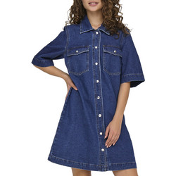 Only Midi Καθημερινό Φόρεμα Τζιν Navy Μπλε 15324384