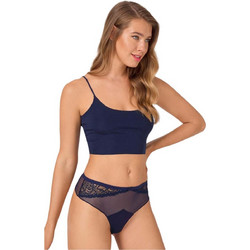 Cottonhill Γυναικείο Brazil με Δαντέλα Navy Μπλε CH4350