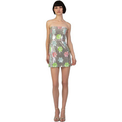 ForeverYoung Callie Mini Καλοκαιρινό Φόρεμα για Γάμο / Βάπτιση Floral Ασημί FY78459