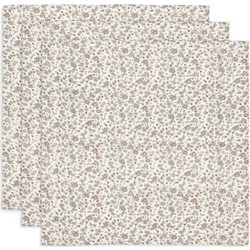 Jollein Retro Flowers Πάνες Αγκαλιάς Μπεζ 70x70cm 3τμχ