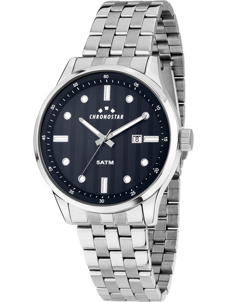 Chronostar Starline Ανδρικό Ρολόι με Ασημί Μεταλλικό Μπρασελέ R3753321002