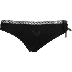 Playboy Γυναικείο Slip με Δαντέλα Μαύρο P661A-0071