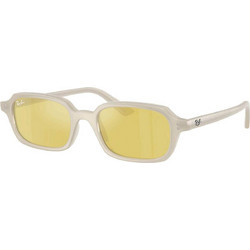 Ray-Ban RB4455 68086D Γυαλιά Ηλίου Ορθογώνια Κοκάλινα Λευκά με Κίτρινο Φακό