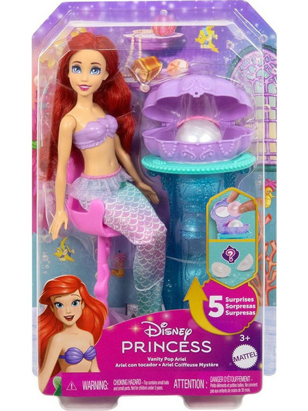 Mattel Disney Princess Vanity Pop Άριελ με Κοχύλι Έκπληξη